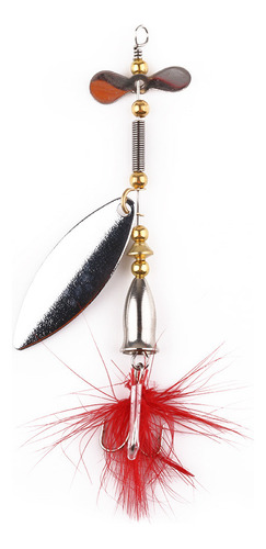 Cuchara De Metal Con Lentejuelas De Pesca, 8 Cm, Cebo, Pluma