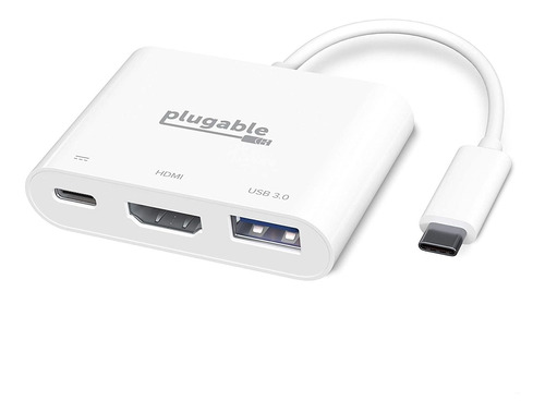 Adaptador Multipuerto Usb C A Hdmi Enchufable, 3 En 1 Usb C