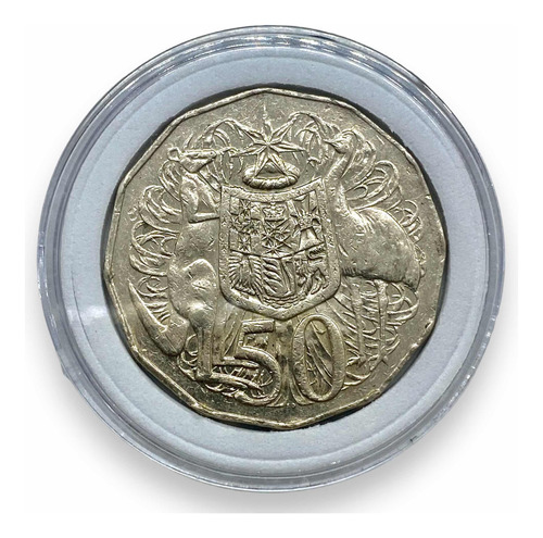 Wow Moneda De 50 Centavos Del País De Oceanía Australia