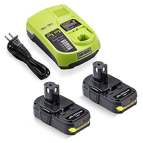 2pack 3.0ah P108 P102 Reemplazo Para Batería Ryobi 18v Lit