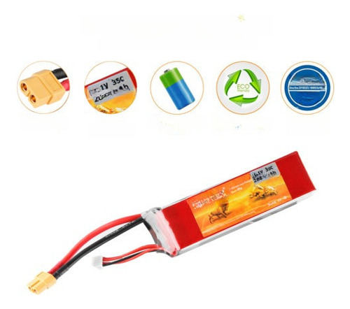 Floureon 3s 11.1v 2800mah 35 C Lipo Batería Pack Xt60 Para R