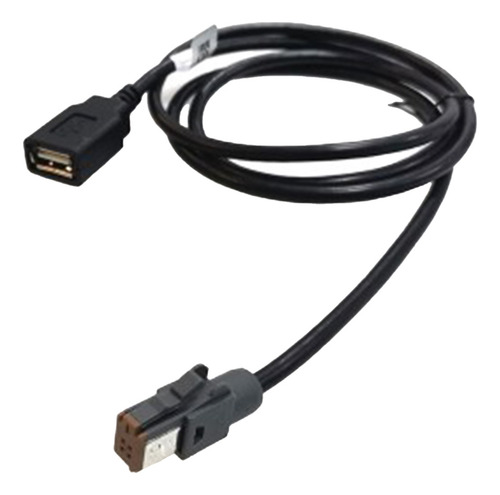 Cabo Adaptador Usb De Entrada De Áudio Preto Para Fio Conect