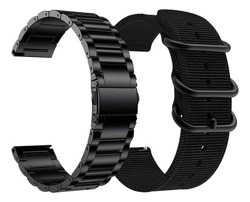 Yeejok Galaxy Watch 3 41mm Bands Metal + Nylon, 20mm Samsung