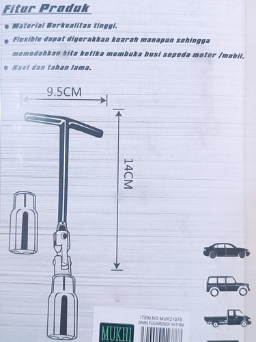 Saca Bujías 2 En 1 Para Bujías De  16 Mm Y 21 Mm