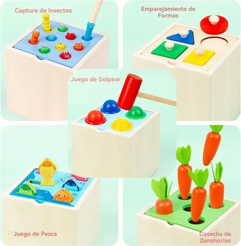 Montessori 3 Años Juguetes Montessori 3 En 1 FORMIZON - Enhebrar Cuentas De Madera - Juego De Apilar - Educativo Para Niños 3-7 Años Montessori 1 Año