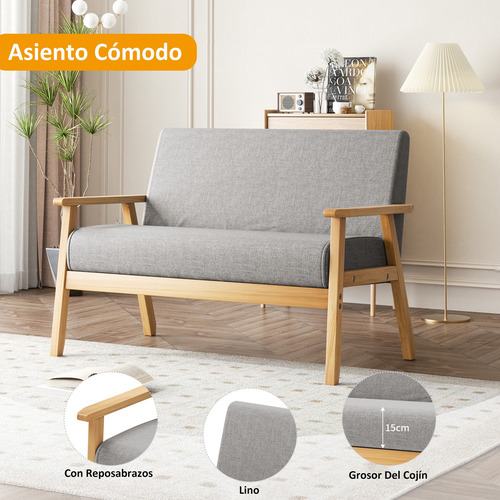 Sofá De 2 Plazas Compacto Loveseat Sofá Lounge Para Inicio