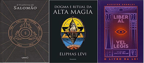 Kit 3 Livro Clavicula Salomão + Livro Lei + Dogma Alta Magia