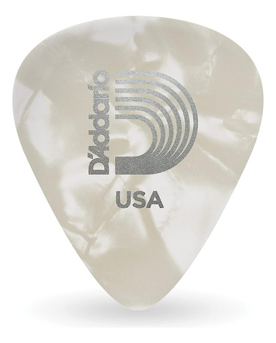 D'addario White Pearl Celluloid Guitar Picks, Paquete De 100