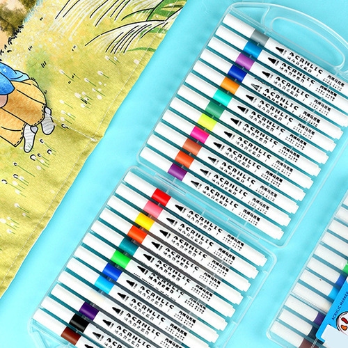 * Kit De Dibujo Marcador Plumon Aceite Acrilico De 48