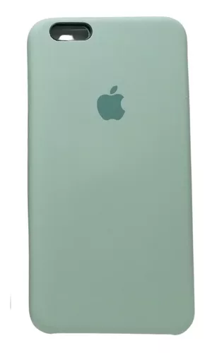 microscópico junto a Denso Silicone Case Para iPhone 6s Plus Verde Menta