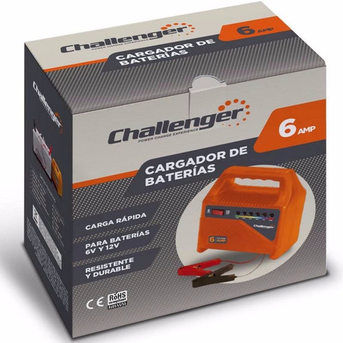 Cargador De Bateria 12v Y 6v Certificado Challenger 6amp