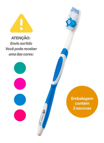 Escova De Dente Complete Clear Up  2 Uni Multi Saúde - Hc591