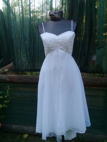 Hermoso Vestido  Blanco N°45