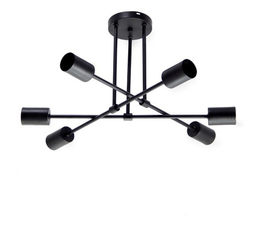 Imagen 2 de 4 de Lámpara araña de techo Gioluce Plafón araña escandinavo industrial spa color negro 220V