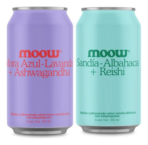 Moow Sandía - Albahaca 355ml 100% Natural Chill Seltzer