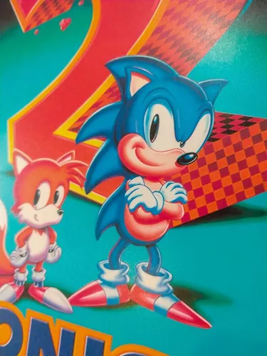 Quadro Capa Sonic The Hedgehog 2 Jp - Mega Drive - 33 X 45cm