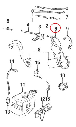 Tubo Cano Saida Motor Limpador Parabrisa Defender 94-97