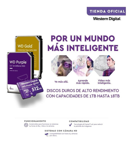 Imagen 4 de 7 de Microsd Wd Purple Clase 10 32gb Videovigilancia Wdd032g1p0c