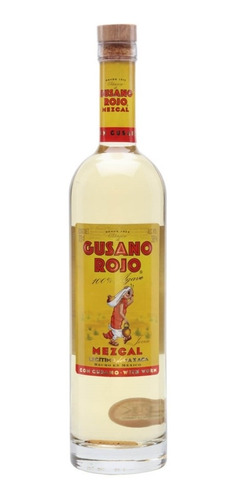 Mezcal Gusano Rojo Com Larva 700ml Tequila Com Worm