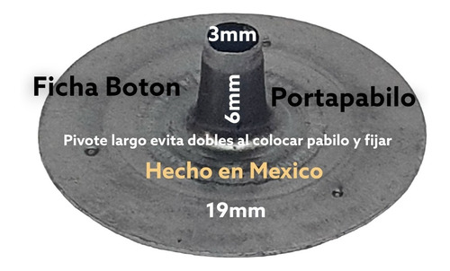 Imagen 4 de 7 de Ficha Botón Mediana (1.9cm) Para Elaboración De Velas 500 Pz