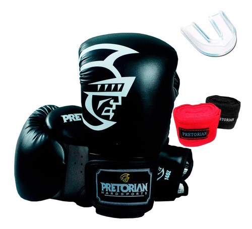 Set Guantes Boxeo Pretorian Vendas Bucal Profesional -el Rey