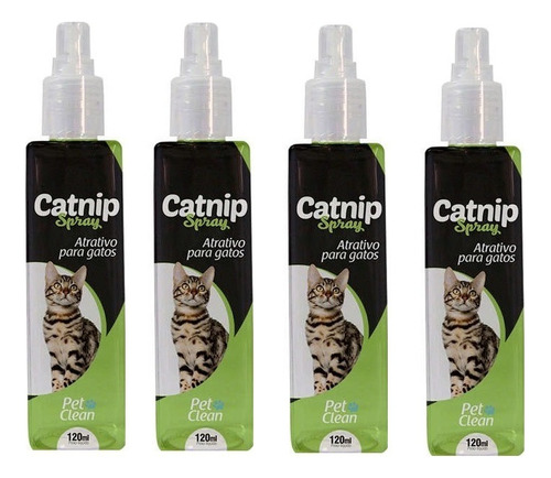 4 Catnip Spray - Cat Nip Liquido 100ml - Atrativo P/ Gato