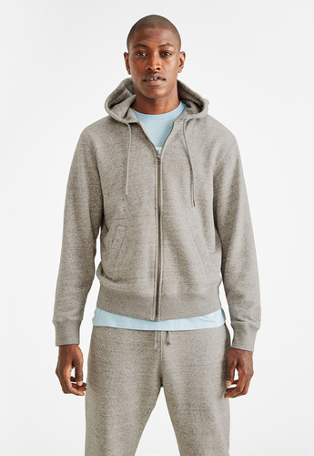 Polerón Full Zip Hoodie Standard Fit Gris 