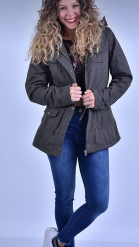 Campera  Parka Con Corderito Super Abrigada 