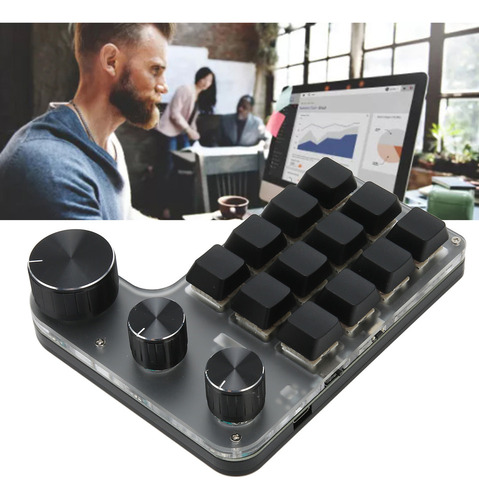 M Teclado Mecánico De 12 Teclas, Bluetooth, Conexión Usb,