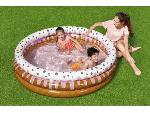 Imagen 3 de 10 de Pileta Inflable Bestway 51144 Helado Sundae 3 Aros 390 Lt