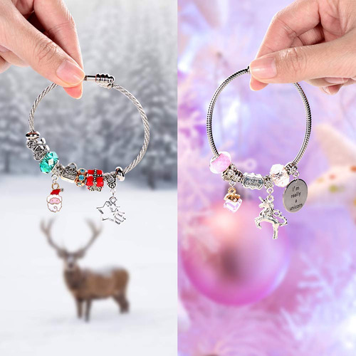 Kit De Pulseras Con Dijes Unicornio Para Niñas, Manualidades