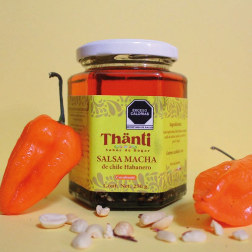 Salsa Macha Thänti Con Chile Habanero Y Semillas
