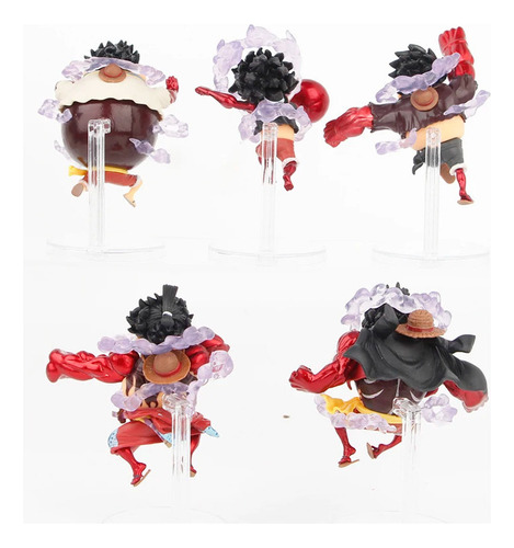 Juego De 5 Muñecos Divertidos De One Piece Gear 4 Luffy Figu