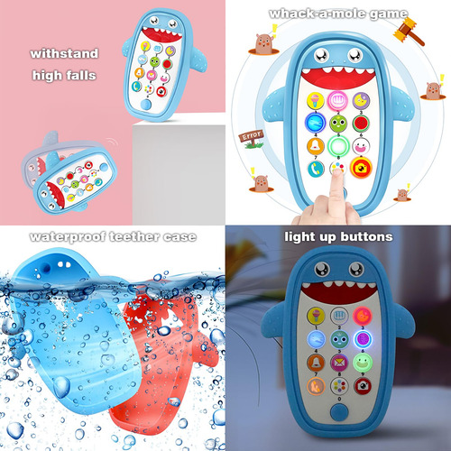 Baby Shark Teléfono Celular Juguete Mordedor Extraíble Luz