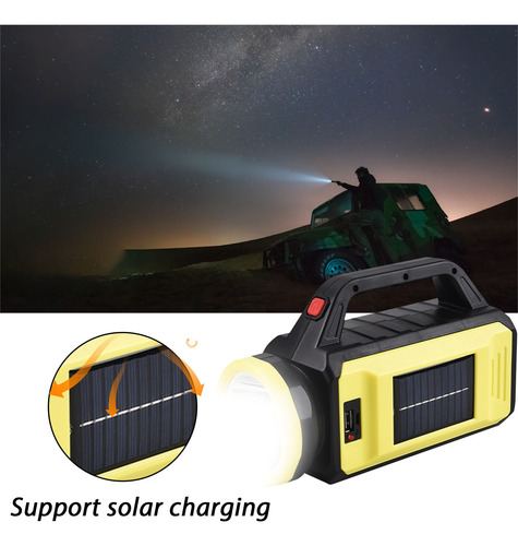 Linterna Portátil Recargable Q Solar Supe 8343