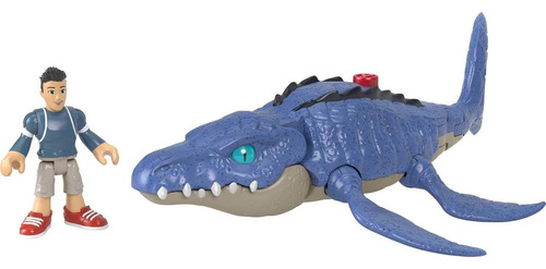 Fisher-price Imaginext Mundo Jurásico Mosasaurus Y Kenji