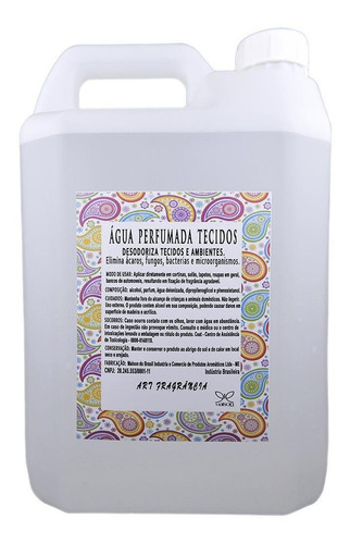 Água Perfumada Roupas E Tecidos 5 Litros From Rio - Maison