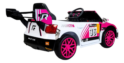 Montable Electrico Para Niños Carro Rally Con Control Color Rosa