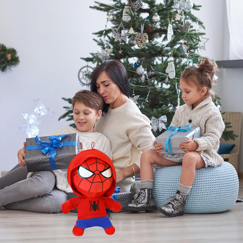 2pc Peluche Hombre Araña Spiderman Con Capucha Avengers 35cm