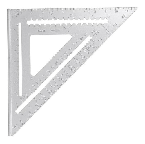 Esquadro Alumínio Speed Square Triangular 12 Pol Carpintaria