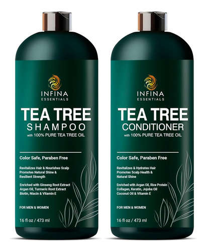 Infina Essentials Tea Tree Oil Champú Y Acondicionador: Enri