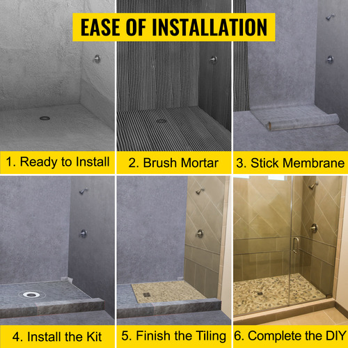 Vevor Kit De Ducha Impermeable 38 X 60 Abs Resistente