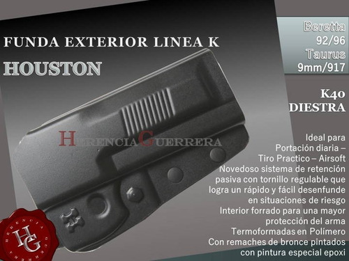 Imagen 2 de 7 de Pistolera Funda Houstonext Beretta 92/96 -taurus 9mm/917 K40