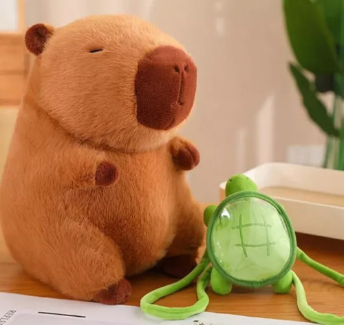 Peluche Capibara Con Mochila Grande 55cm Suave Tierno Muñeco
