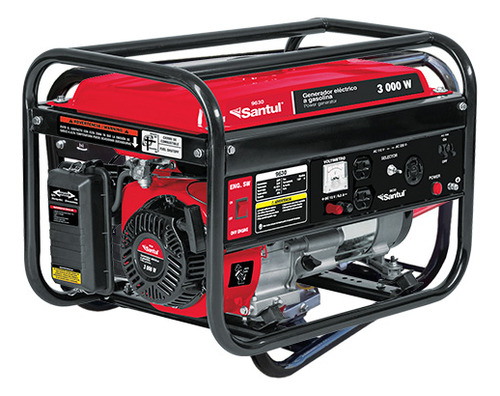 Generador Portatil De Luz Eléctrica 3000 W A Gasolina Con Motor 7.5 HP 110V/220V Santul 9630