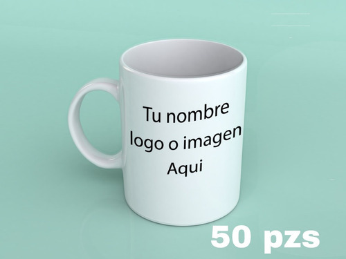 Taza Blanca Personalizada Tu Logo O Imagen O Diseño 50 Pieza