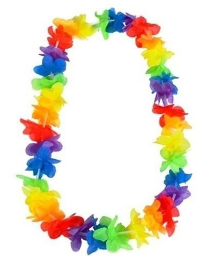 12 Collar Hawaiano Neon Flores Fiesta Disfraces Boda Evento