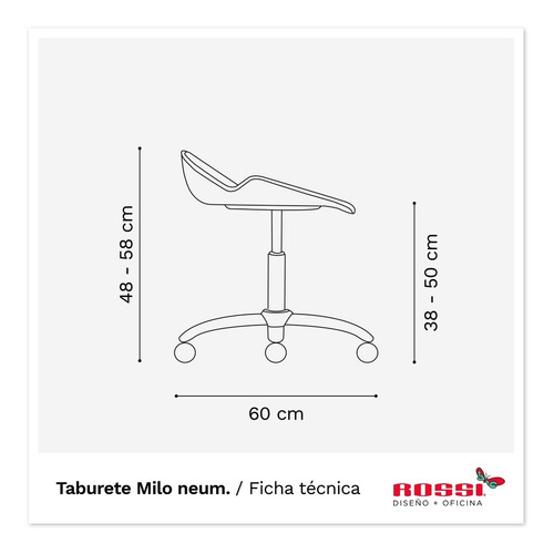 Imagen 3 de 3 de Taburete Bajo Asiento Milo Diseño Rossi