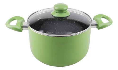 Cacerola Cuori C-verde 24cm Antiadherente Cerámica Color Verde claro