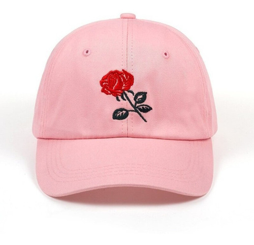 Gorra Bordada Premium Trap Flor Rosa Trap Grande Pink